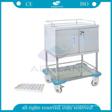 AG-SS057 CE ISO mueble material hospital medicina acero emergencia carro